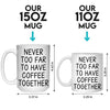 Custom Long Distance Mug - Personalized Best Friend Christmas Birthday Gifts For Women, Besties, Sisters, BFF - Cherishing Moments With Besties This Holiday