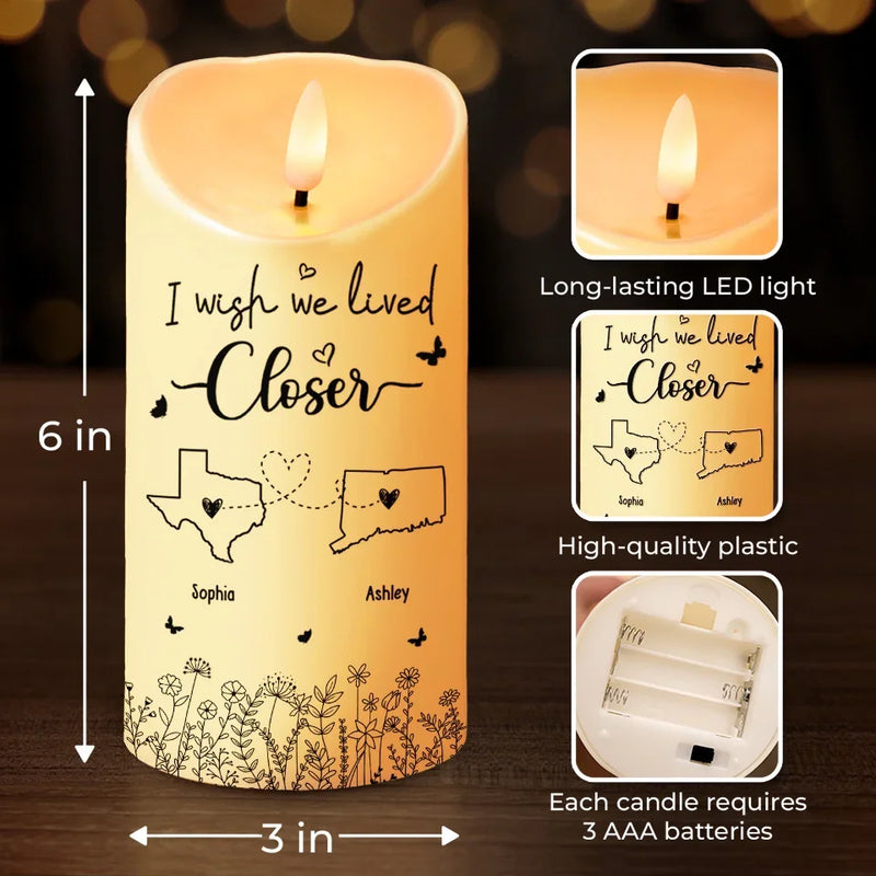 Light It And Bring Some Sunshine To Your Day - Bestie Personalized Custom LED Candle - Christmas Gift For Best Friends, BFF, Sisters