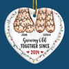 I Want To Grow Old With You - Couple Personalized Custom 3D Inflated Effect Printed Ornament - Ceramic Heart Shaped - Christmas Gift For Husband Wife, Anniversary