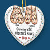 I Want To Grow Old With You - Couple Personalized Custom 3D Inflated Effect Printed Ornament - Ceramic Heart Shaped - Christmas Gift For Husband Wife, Anniversary