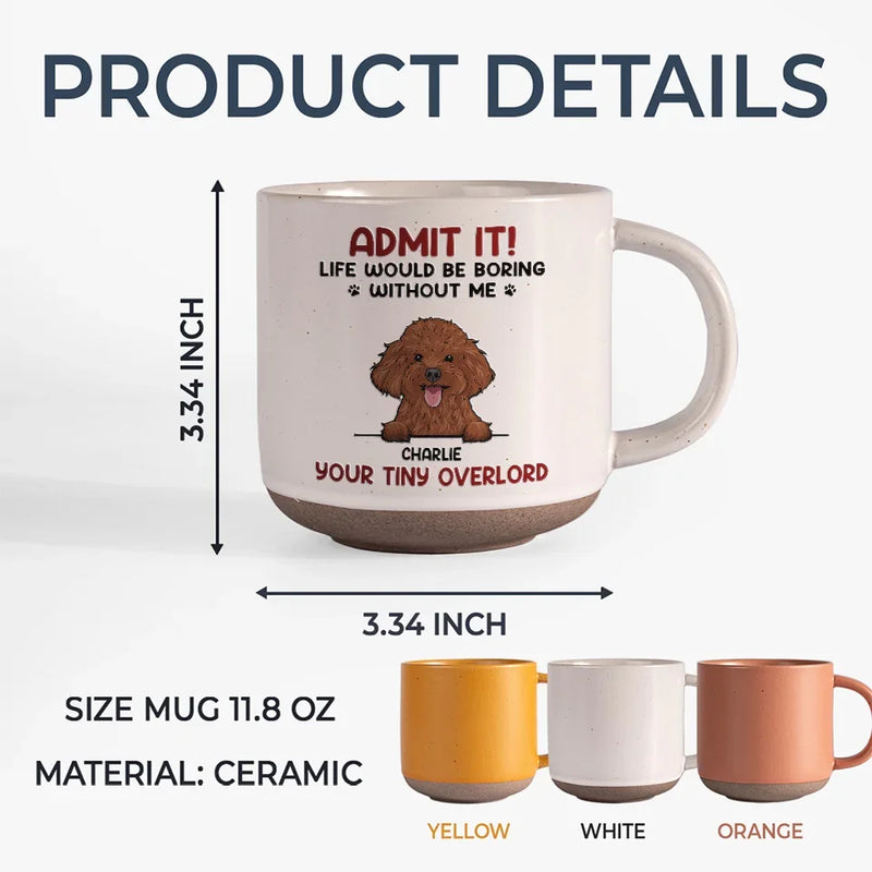 Life Would Be Boring Without Us - Dog & Cat Personalized Custom Printed Pottery Mug - Christmas Gift For Pet Owners, Pet Lovers