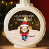 Christmas Keeps Us All Sticking Together - Family Personalized Custom Candlelight Lantern Ornament - Christmas Gift For Grandma, Grandpa, Grandkid