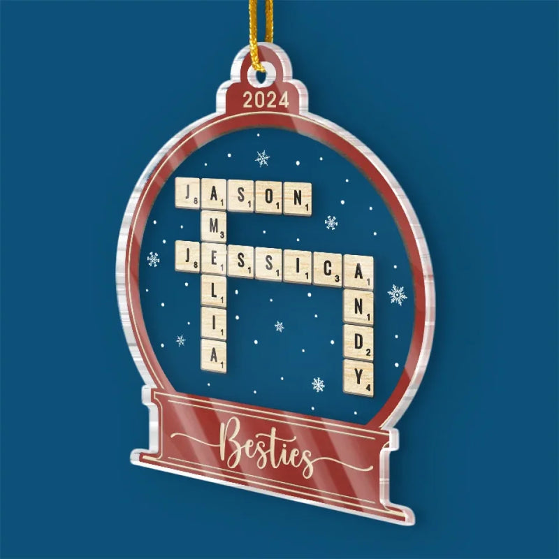 I'll Never Snowflake On Our Friendship - Bestie Personalized Custom Ornament - Acrylic Custom Shaped - Christmas Gift For Best Friends, BFF, Sisters