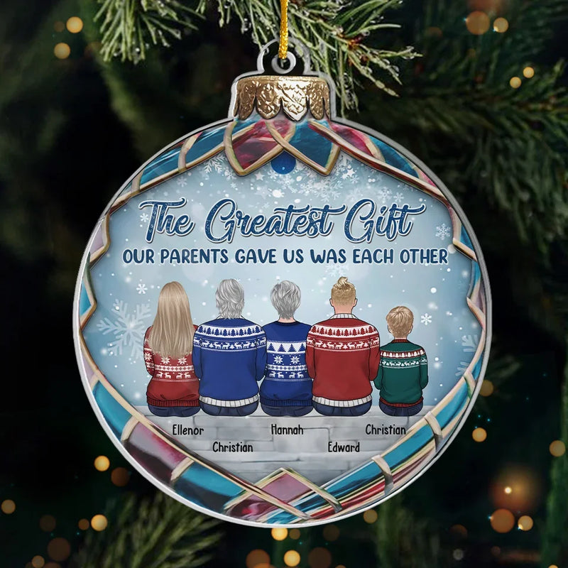 The Best Moments Are Made With Family - Family Personalized Custom Ornament - Acrylic Custom Shaped - Christmas Gift For Family Members