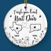 True Friendship Can Bridge Any Gap Between Us - Bestie Personalized Custom 3D Inflated Effect Printed Ornament - Ceramic Round Shaped - Christmas Gift For Best Friends, BFF, Sisters