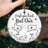 True Friendship Can Bridge Any Gap Between Us - Bestie Personalized Custom 3D Inflated Effect Printed Ornament - Ceramic Round Shaped - Christmas Gift For Best Friends, BFF, Sisters