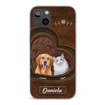 Custom Photo Wagging Tails And Holiday Tales - Dog & Cat Personalized Custom Clear Phone Case - Christmas Gift For Pet Owners, Pet Lovers