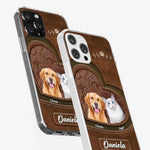 Custom Photo Wagging Tails And Holiday Tales - Dog & Cat Personalized Custom Clear Phone Case - Christmas Gift For Pet Owners, Pet Lovers