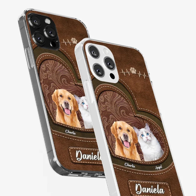 Custom Photo Wagging Tails And Holiday Tales - Dog & Cat Personalized Custom Clear Phone Case - Christmas Gift For Pet Owners, Pet Lovers