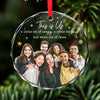 Custom Photo This Is Us, A Whole Lot Of Love - Bestie Personalized Custom Circle Glass Ornament - Christmas Gift For Best Friends, BFF, Sisters