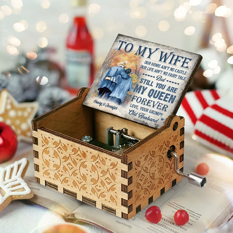Love That Is True Never Grows Old - Couple Personalized Custom Music Box - Christmas Gift For Husband Wife, Anniversary