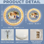 Custom Photo First Christmas Gifts for Couples - Personalized LED Pendant Light Ornament