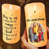 Custom Photo Forever Grateful For These Family Moments - Family Personalized Custom LED Candle - Christmas Gift For Family Members