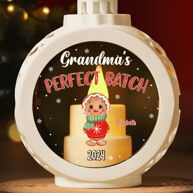 Grandma's Perfect Batch - Family Personalized Custom Candlelight Lantern Ornament - Christmas Gift For Mom, Grandma