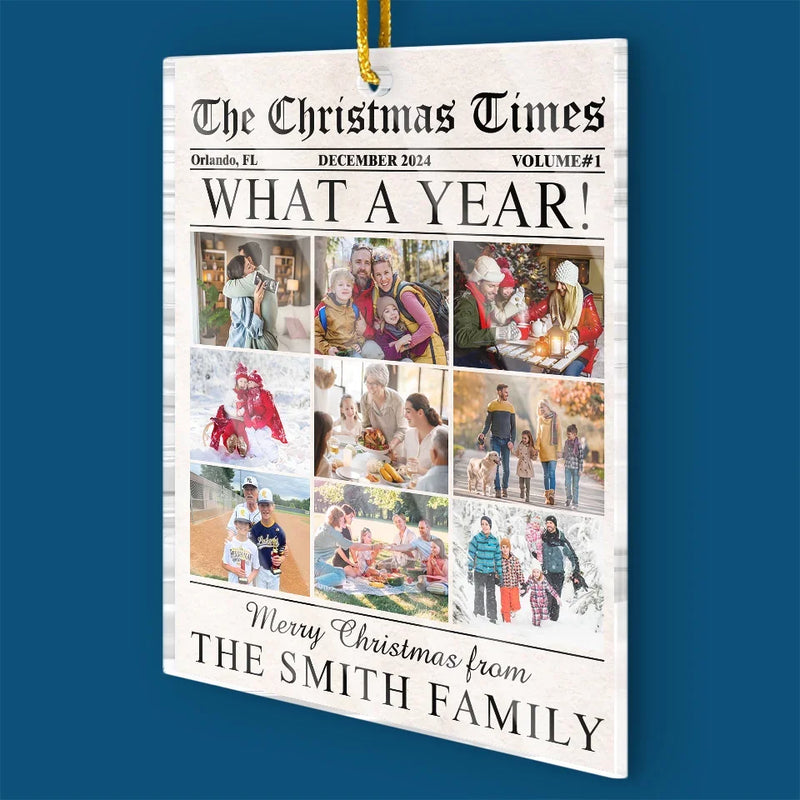 Custom Photo The Christmas Times - Family Personalized Custom Ornament - Acrylic Custom Shaped - Christmas Gift For Family Members
