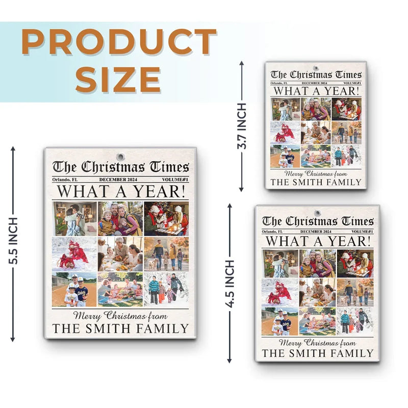 Custom Photo The Christmas Times - Family Personalized Custom Ornament - Acrylic Custom Shaped - Christmas Gift For Family Members