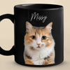 Custom Photo Christmas Snuggles With My Furry Buddy - Dog & Cat Personalized Custom Black Mug - Christmas Gift For Pet Owners, Pet Lovers