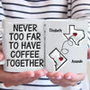 No Distance Can Dim The Light Of True Friendship - Bestie Personalized Custom 3D Inflated Effect Printed Mug - Gift For Best Friends, BFF, Sisters