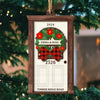 The Best Part Of Christmas Is Being With You, In Our Cozy Little Home - Couple Personalized Custom Shaped 2 Layered Wood Christmas Ornament - Christmas Gift For Husband Wife, Anniversary