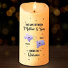 The Love Between Us Knows No Distance - Family Personalized Custom LED Candle - Christmas Gift For Mom, Daughter, Son