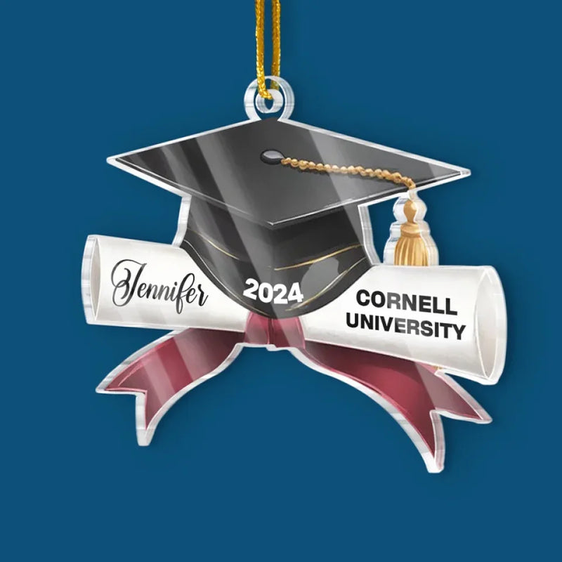 We Are Proud Of You And Your Dreams - Family Personalized Custom Ornament - Acrylic Custom Shaped - Graduation Gift, Christmas Gift For Family Members, Siblings, Brothers, Sisters