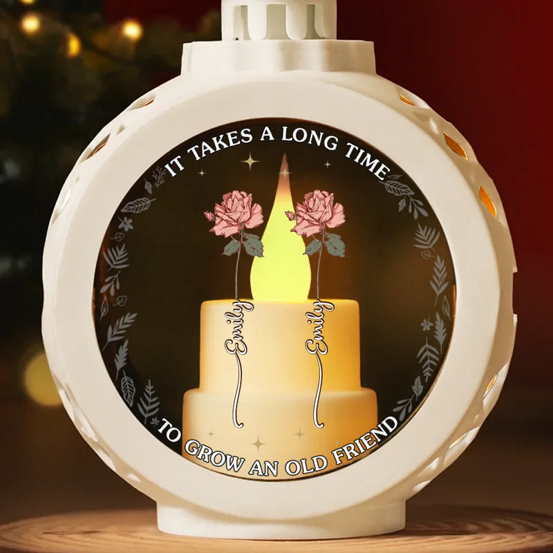 Good Friends Are Flowers That Never Fade - Bestie Candlelight Lantern Ornament - Christmas Gift For Best Friends, BFF, Sisters