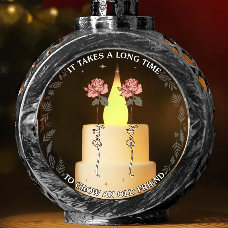 Good Friends Are Flowers That Never Fade - Bestie Candlelight Lantern Ornament - Christmas Gift For Best Friends, BFF, Sisters
