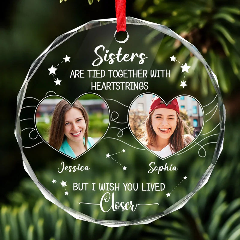 Custom Photo Friendship Is A Special Bond - Bestie Personalized Custom Circle Glass Ornament - Christmas Gift For Best Friends, BFF, Sisters