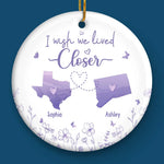 You Are My Closest Friend And You’re Thousands Of Miles Away - Bestie Personalized Custom 3D Inflated Effect Printed Ornament - Ceramic Round Shaped - Christmas Gift For Best Friends, BFF, Sisters