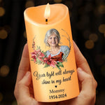 Custom Photo You Will Forever Be My Always - Memorial Personalized Custom LED Candle - New Arrival, Christmas Gift, Sympathy Gift For Family Members AMZ