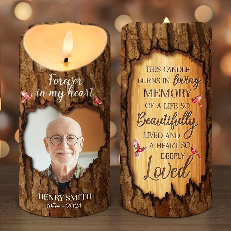 Custom Photo Your Life Was A Blessing To Us All - Memorial Personalized Custom LED Candle - New Arrival, Sympathy Gift, Christmas Gift For Family Members AMZ