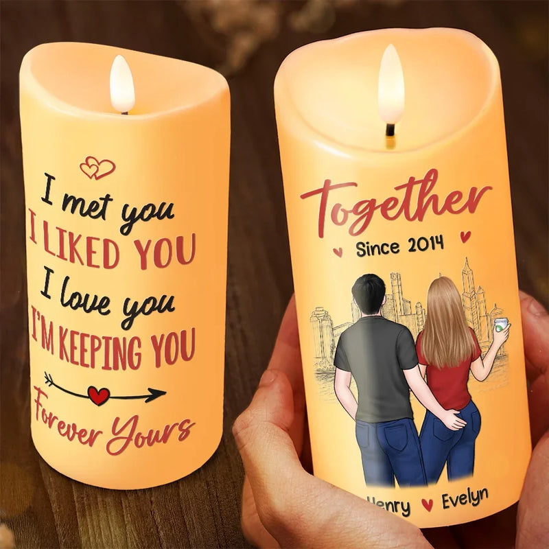 I’d Choose You, In A Hundred Lifetimes - Couple Personalized Custom LED Candle - Christmas Gift For Husband Wife, Anniversary