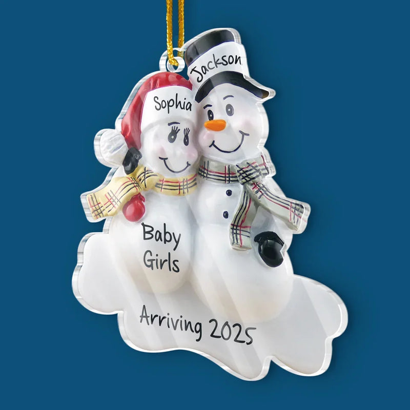A Grand Adventure Is About To Begin - Family Personalized Custom Ornament - Acrylic Custom Shaped - Christmas Gift For Family Members, Pregnancy