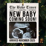 Custom Photo The Baby Times - Family Personalized Custom Ornament - Acrylic Custom Shaped - Christmas Gift For Baby Kids, Newborn Baby