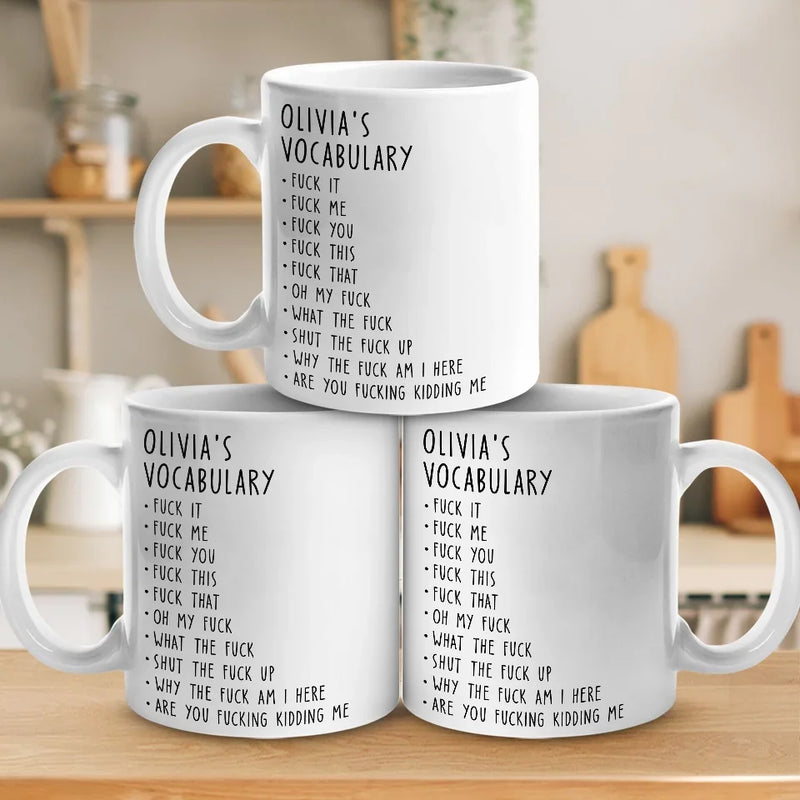 My Work Lexicon - Coworker Personalized Custom Mug - Gift For Coworkers, Work Friends, Colleagues