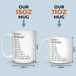 My Work Lexicon - Coworker Personalized Custom Mug - Gift For Coworkers, Work Friends, Colleagues