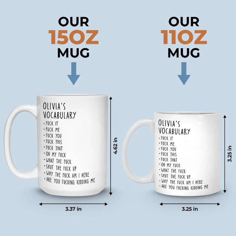 My Work Lexicon - Coworker Personalized Custom Mug - Gift For Coworkers, Work Friends, Colleagues