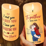I Love You, You Are My Heart - Couple Personalized Custom LED Candle - Christmas Gift For Husband, Wife, Couple