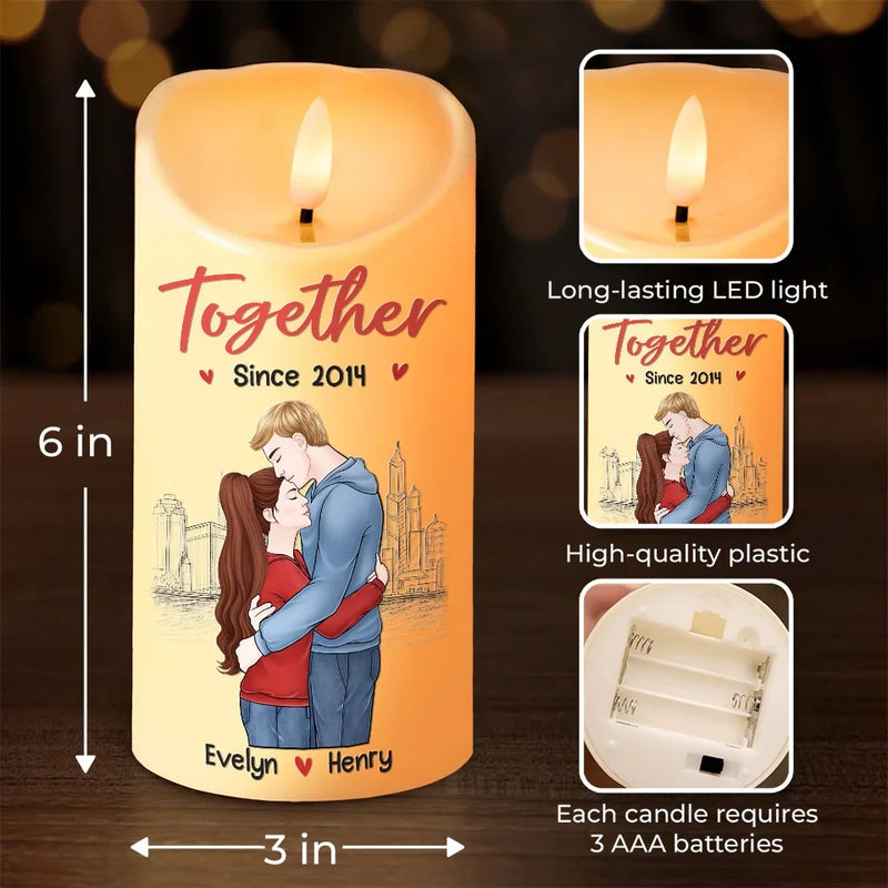 I Need You Because I Love You - Couple Personalized Custom LED Candle - Christmas Gift For Husband Wife, Anniversary