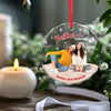 Custom Photo Forever Grateful For Our Bond - Bestie Personalized Custom Circle Glass Ornament - Christmas Gift For Best Friends, BFF, Sisters, Coworker
