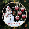 Grateful To Be Blessed With Such A Wonderful Family - Family Personalized Custom Ornament - Acrylic Custom Shaped - Christmas Gift For Family Members
