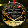 A Beautiful Soul Never Fades - Memorial Personalized Custom Circle Glass Ornament - Sympathy Gift, Christmas Gift For Family Members