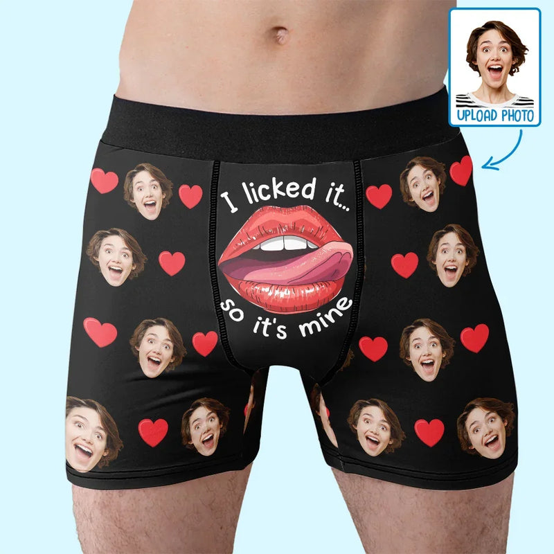 Custom Photo Your Smile Makes My Day Brighter - Couple Personalized Custom Boxer Briefs, Men's Boxers - Gift For Husband Wife, Anniversary