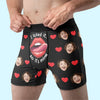 Custom Photo Your Smile Makes My Day Brighter - Couple Personalized Custom Boxer Briefs, Men's Boxers - Gift For Husband Wife, Anniversary