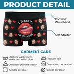 Custom Photo Your Smile Makes My Day Brighter - Couple Personalized Custom Boxer Briefs, Men's Boxers - Gift For Husband Wife, Anniversary
