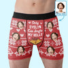 Custom Photo Only Me Can Jingle Your Bells - Funny Personalized Custom Boxer Briefs, Men's Boxers - Christmas Gift For Boyfriend, Husband, Anniversary