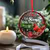 Never Forget That I Miss You - Memorial Personalized Custom Circle Glass Ornament - Sympathy Gift, Christmas Gift For Family Members