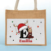 All I Want For Christmas Is To Be With My Family - Family Personalized Custom Tote Gift Bags, Jute Tote Bags, Beach Bags - Christmas Gift For Family Members