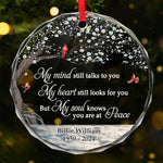 Gone Yet Not Forgotten - Memorial Personalized Custom Circle Glass Ornament - Sympathy Gift, Christmas Gift For Family Members
