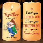 I Love You, You Are My Heart - Couple Personalized Custom LED Candle - Christmas Gift For Husband, Wife, Couple